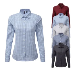 PW352 Premier Workwear Damen Bluse Kurzarm Pflegeleichtes Material