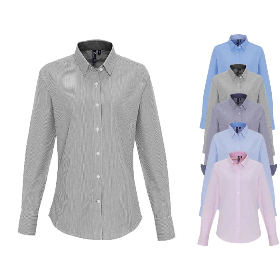 PW338 Premier Workwear Damen Bluse Langarm