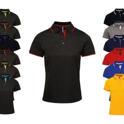 PW619 Premier Workwear Damen Kontrast Coolchecker® Polo