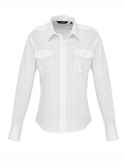PW310 Premier Workwear Damen Piloten Bluse langarm