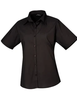 PW302 Premier Workwear Damen Poplin kurzarm Bluse (Damenbluse/Kurzarm)