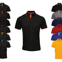 PW618 Premier Workwear Herren Kontrast Coolchecker® Polo