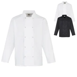 PW665 Premier Workwear Kochjacke mit langen Ärmeln