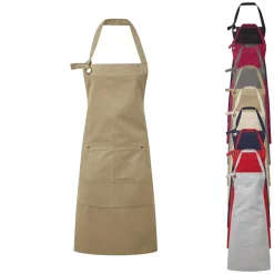 PW137 Premier Workwear Latzschürze mit vier genähten Taschenfächer