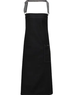 PW134 Premier Workwear Latzschürze mit XL-Jeanstasche mit Naht- und Nietendetail