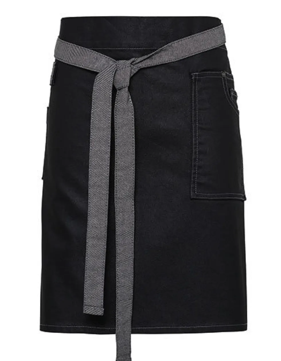 PW135 Premier Workwear Schürze mit XL-Jeanstasche mit Naht- und Nietendetail