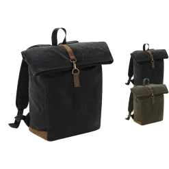 QD655 Quadra HERITAGE gewachster Baumwoll-Canvas Rucksack
