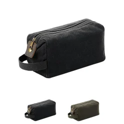 QD651 Quadra HERITAGE gewachster Baumwoll-Canvas Kulturbeutel