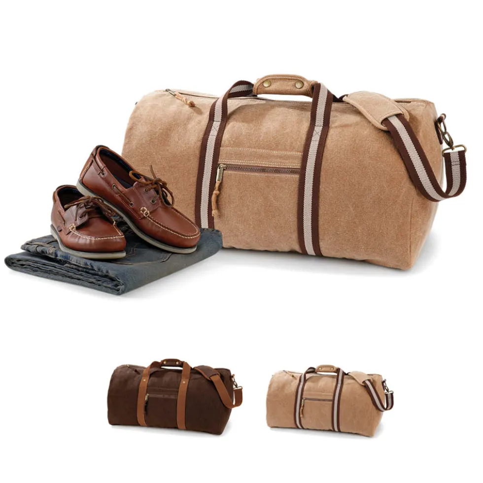 QD613 Quadra VINTAGE Canvas Reisetasche