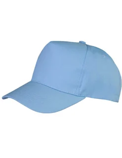 RH84 Result Headwear Boston 5-Panel Kappe Stirnverstärkung ohne Mittelnaht