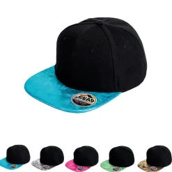 RH87 Result Headwear Kappe Bronx Kappe mit flachem Glitzerschirm