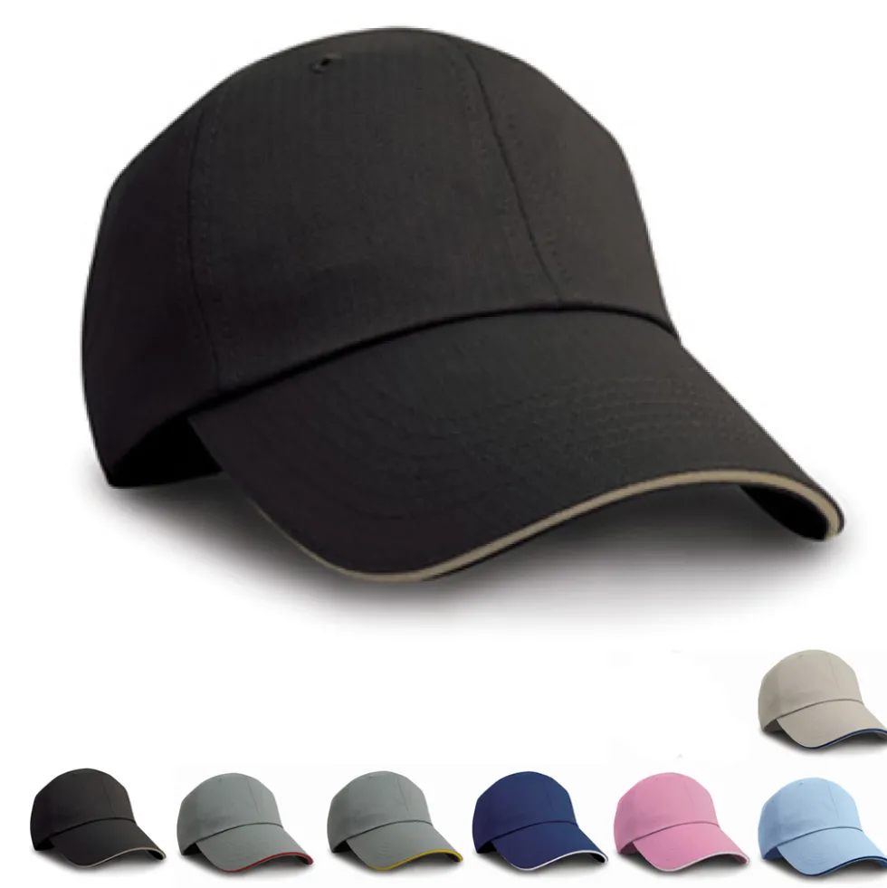 RH38 Result Headwear Kappe Fischgrätmuster