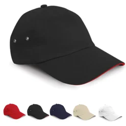 RH72 Result Headwear 5 Panelkappe Sandwich-Schirm in Kontrastfarben Kappe
