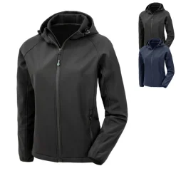 RT911F Result Damen 3-lagige bedruckbare Softshell Jacke mit Kapuze