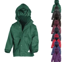 RT160J Result Wendbare Jacke mit Sturmpatte und Nietenverschluss für Kinder