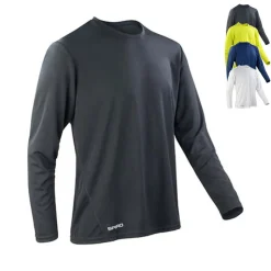 RT254M SPIRO schnelltrocknendes Herren Langarmshirt atmungsaktiv