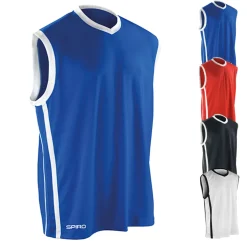 RT278 SPIRO atmungsaktives schnelltrocknendes Herren Basketballshirt Ärmellos