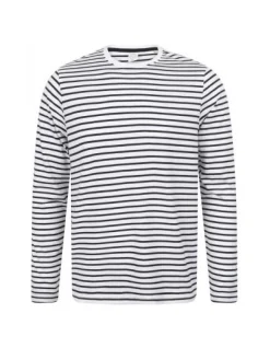 SFM204 SF Men Gestreiftes Unisex-T-Shirt mit langen Ärmeln