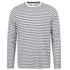 SFM204 SF Men Gestreiftes Unisex-T-Shirt mit langen Ärmeln
