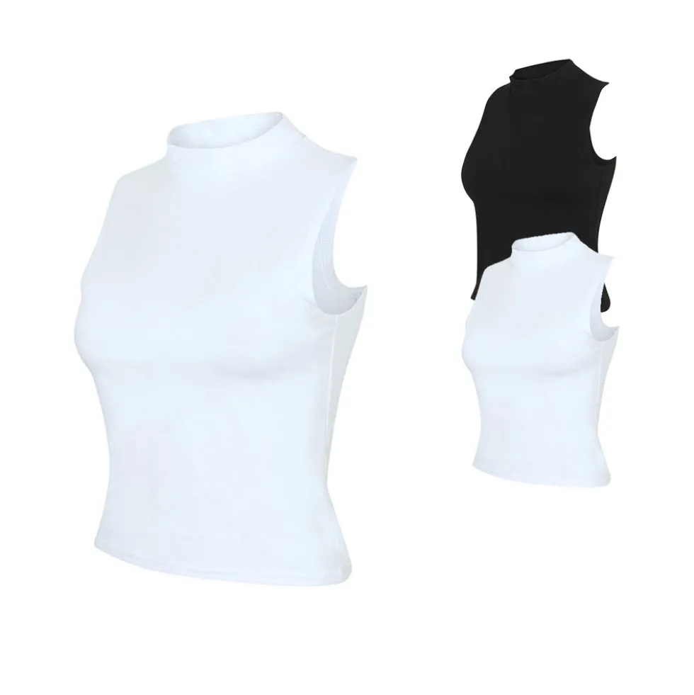 SF170 SF Women Damen Top Ärmellos mit hohem Halsausschnitt
