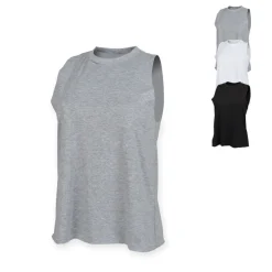 SF232 SF Women Damen T-Shirt Ärmellos mit Stehkragen weit geschnitten