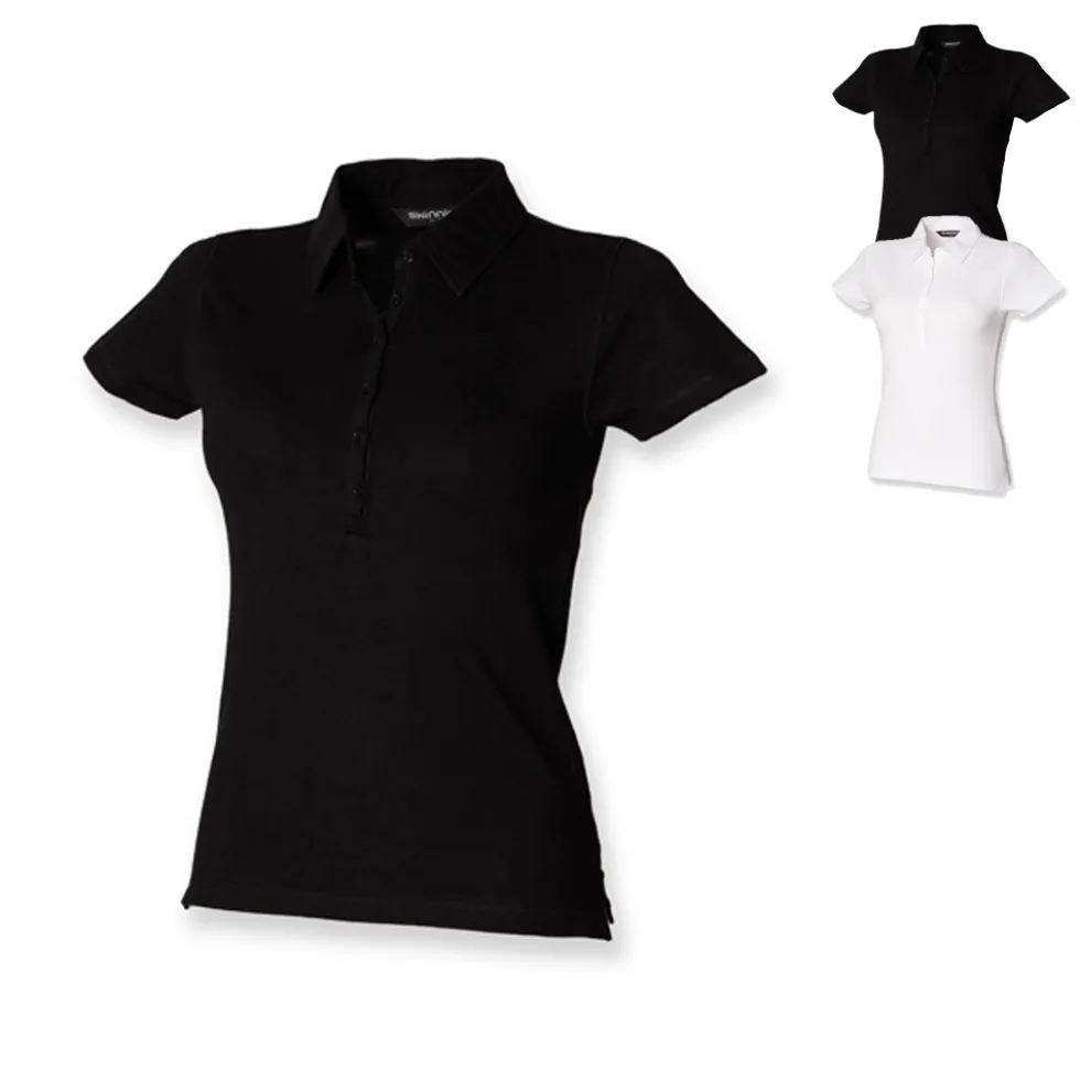 SF42 SF Women Kurzärmliges Stretch-Poloshirt für Damen