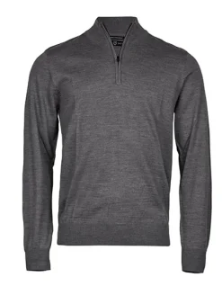 TJ6010N Tee Jays Herren Halb-Reißverschluss Pullover