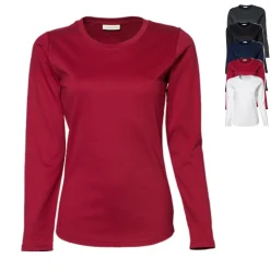 TJ590 Tee Jays Damen langarm T-Shirt aus Interlock-Material