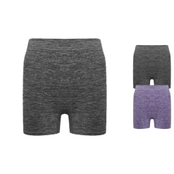 TL301 Tombo Taillierte kurze Hose mit hohem Bund aus meliertem Gewebe