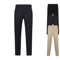 W650 Henbury Heren Stretch Chino Hose mit Flexbund