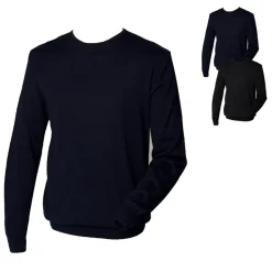 W725 Henbury Herren Leichter Pullover mit Rundhalsausschnitt