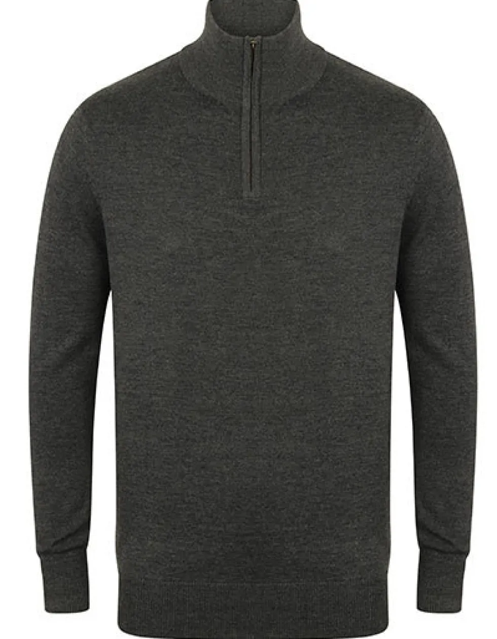 W729 Henbury Herren Pullover mit Viertelreißverschluss
