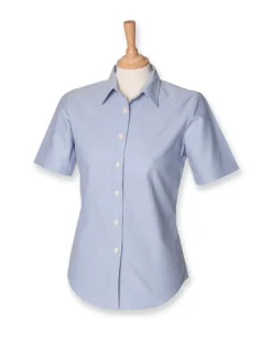 W516 Henbury Klassisches kurzärmliges Oxford-Hemd für Damen
