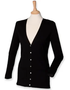 W723 Henbury Leichte Damen-Strickjacke Cardigan mit V-Ausschnitt