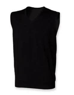 W724 Henbury Leichter Herren Pullover ärmelloser mit V-Ausschnitt