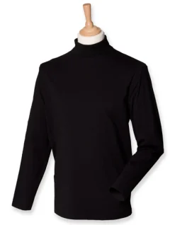 W020 Henbury T-Shirt mit Rollkragen und langen Ärmeln