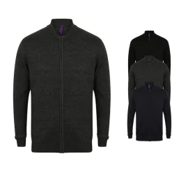 W718 Henbury Unisex Gestrickte Bomberjacke