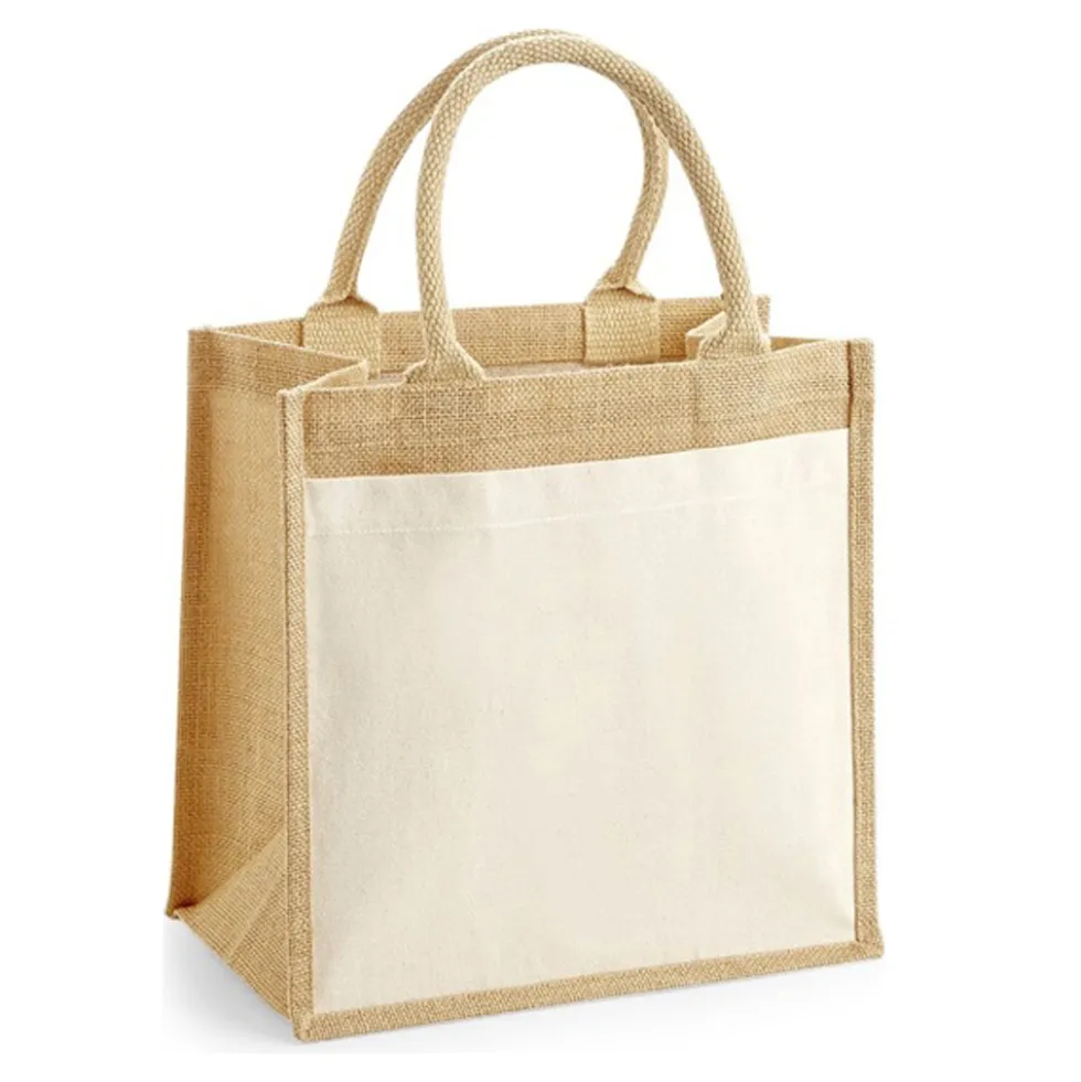 WM426 Westford Mill Baumwoll-Jute Tasche