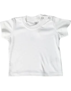 X803 Link Kids Wear Kurzärmeliges Baby-T-Shirt mit Druckknopfverschluss an der Schulter