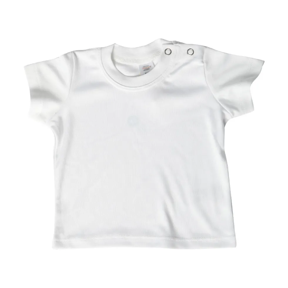 X803 Link Kids Wear Kurzärmeliges Baby-T-Shirt mit Druckknopfverschluss an der Schulter