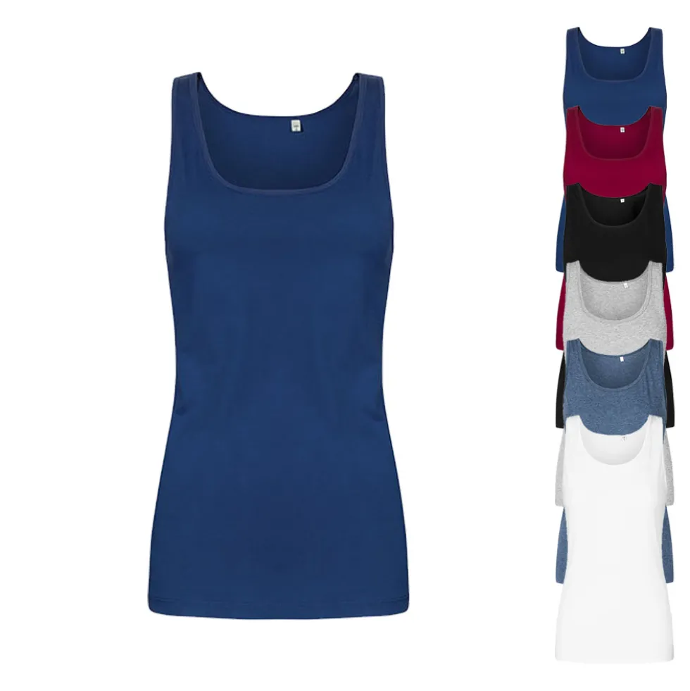 XO1451 X.O by Promodoro Damen Rundhals Tanktop Ärmellos