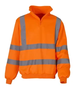YKK06 YOKO Hi-Vis hochsichtbare Sweatshirt mit 1/4 Reißverschluss
