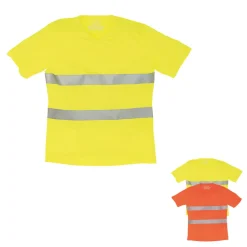 YK910 YOKO Hi-Vis hochsichtbares leichtes T-Shirt mit V-Auschnitt