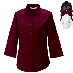 Z946F Russell Collection Damen STRETCHY Bluse 3/4-Arm