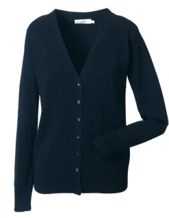 Z715F Russell Collection Damen Strick Cardigan mit V-Ausschnitt