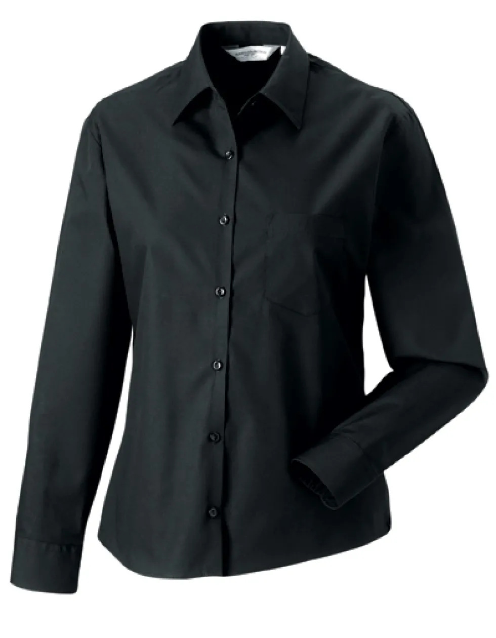 Z936F Russell Collection Langarm Popeline-Bluse