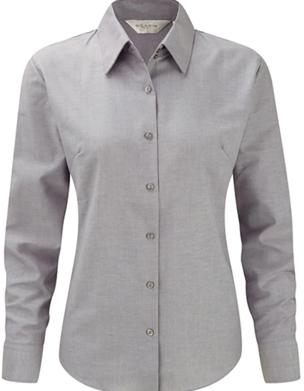 Z932F Russell Collection Langärmelige Oxford-Bluse